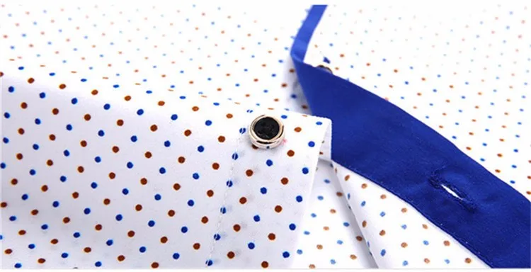 Для мужчин модные Повседневное Длинные рукава рубашка с принтом Slim Fit мужской социальной платье в деловом стиле брендовые Для мужчин Костюмы мягкие удобные