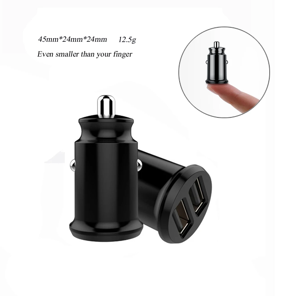 2 USB невидимое Мини Автомобильное зарядное устройство + зарядный кабель для iPhone X XS