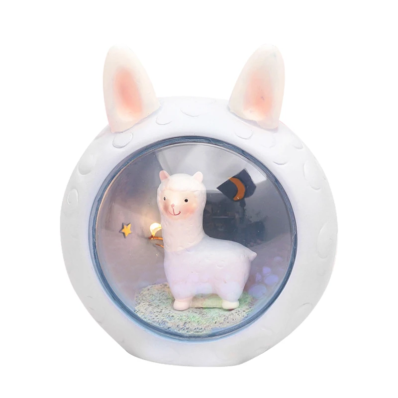 Alpaca Blue Светодиодный Ночной светильник, альпака, хомяк, единорог, домашний декор, ночной Светильник Светодиодный настольный светильник, детская игрушка для кровати, подарок для девочки - Испускаемый цвет: Alpaca Blue