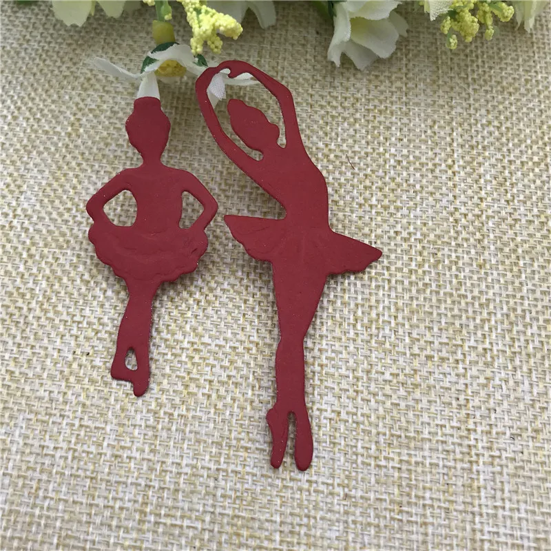 2 шт. металлические штампы для танцующих девочек Трафаретный Скрапбукинг