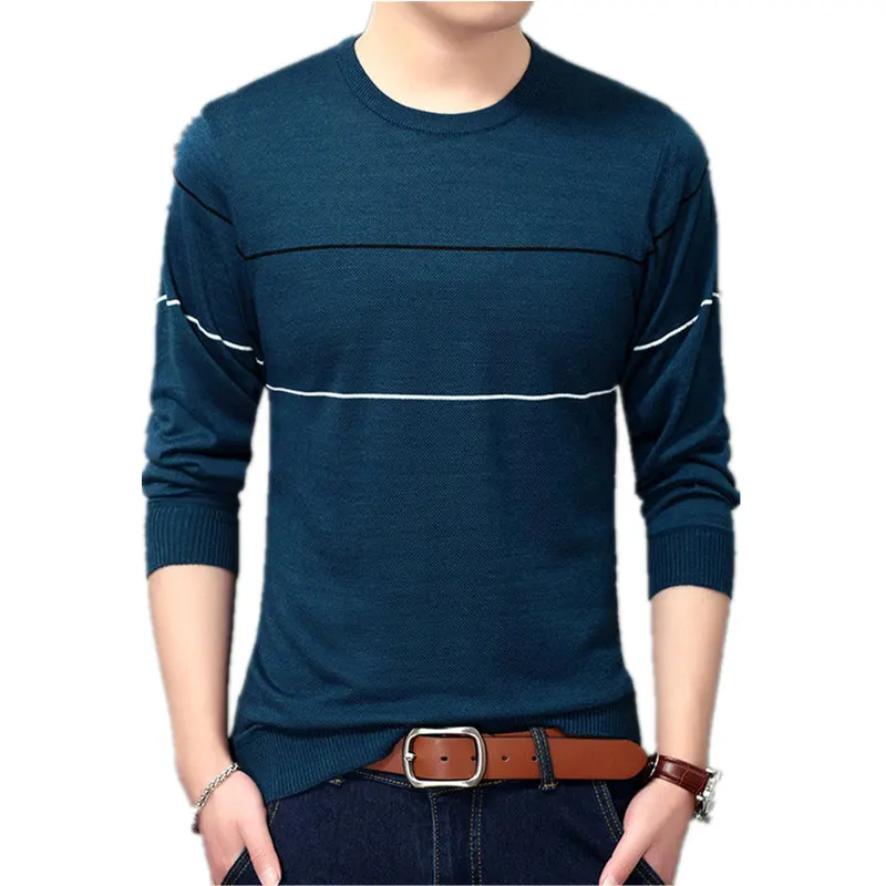 Мужской свитер в полоску Fojaganto Повседневный пуловер с длинным рукавом Модный