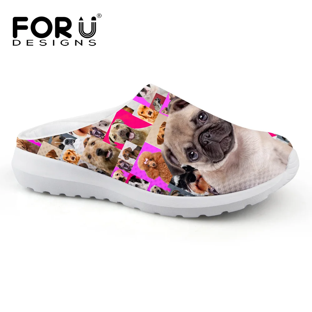 FORUDESIGNS/женские босоножки с милыми розовыми мопса узор модная сумка в руку женские