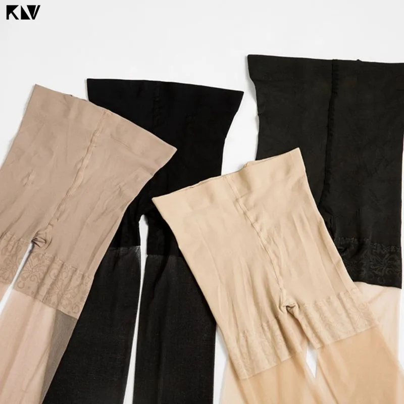 KLV 2 в 1 искусственная безопасность брюки чулки сплайсинга Высокая талия ультра