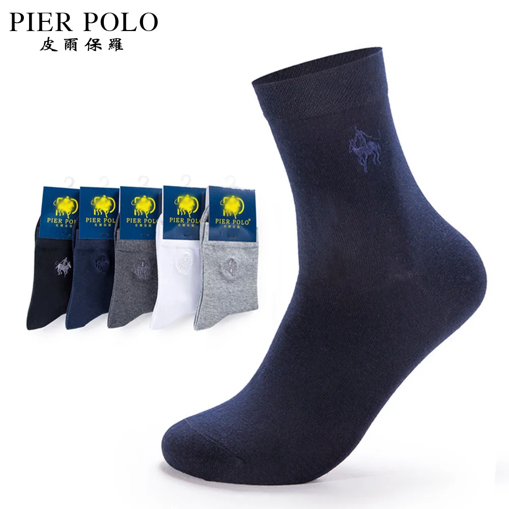 

5 pairs/lot PIERPOLO Brand Mens Dress Socks Meias Casual Man Sock Black High Quality Cool Men Socks Cotton Calcetines Hombre