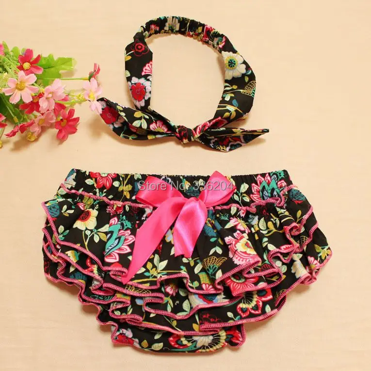 Модные цветочные полосатые детские плиссированные блумеры из хлопка для