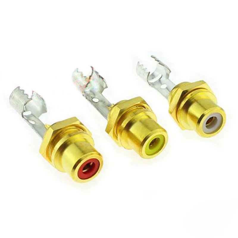 100 шт. разъём RCA для аудиокабеля Lotus AV|copper cable connectors|copper connectorl connector |