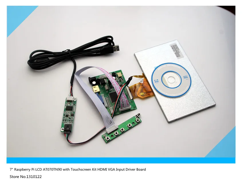 7-дюймовый сенсорный ЖК-дисплей Raspberry Pi TFT-монитор AT070TN90 полный комплект сенсорных