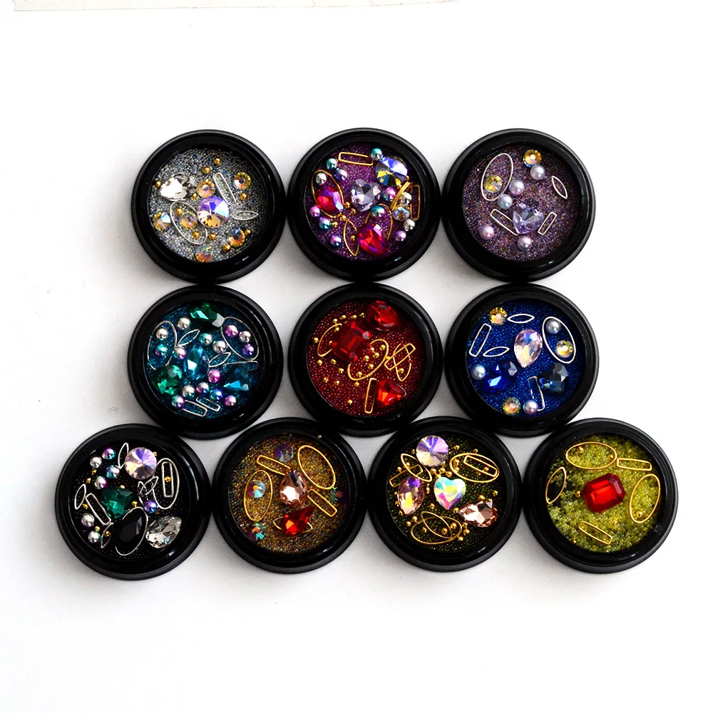 1 pieces / new alloy pearl mixed gemstone decorations nail DIY skills drill decoration 2018 hot sellin | Красота и здоровье