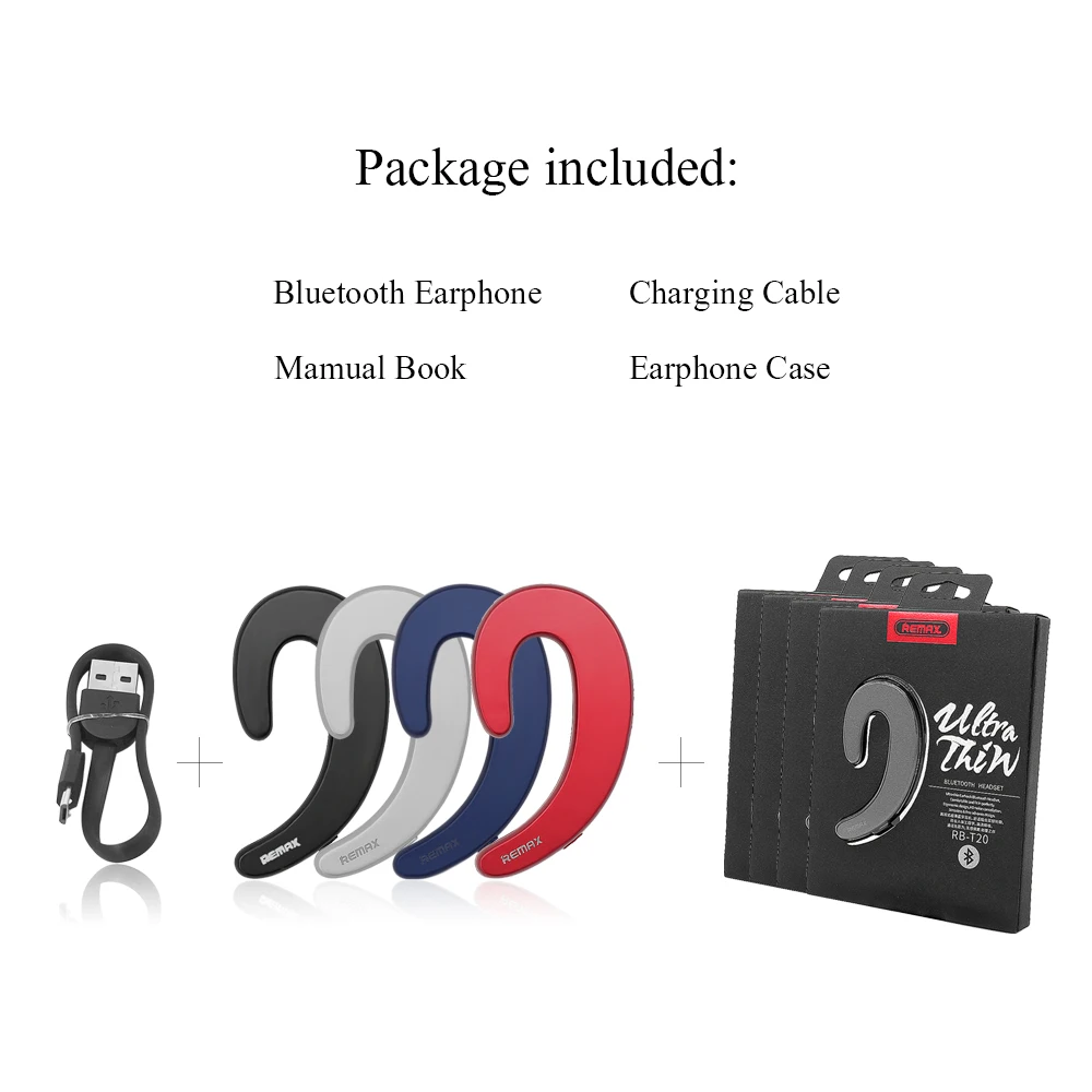 Беспроводные Bluetooth наушники Remax HD Спортивная стереогарнитура с крючком
