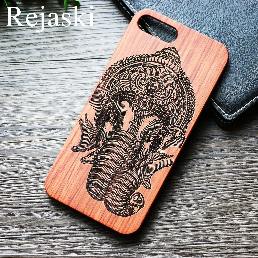 Натуральные серьги Henna Mandala Деревянный чехол для телефона Apple iPhone 6 6s скульптура 8