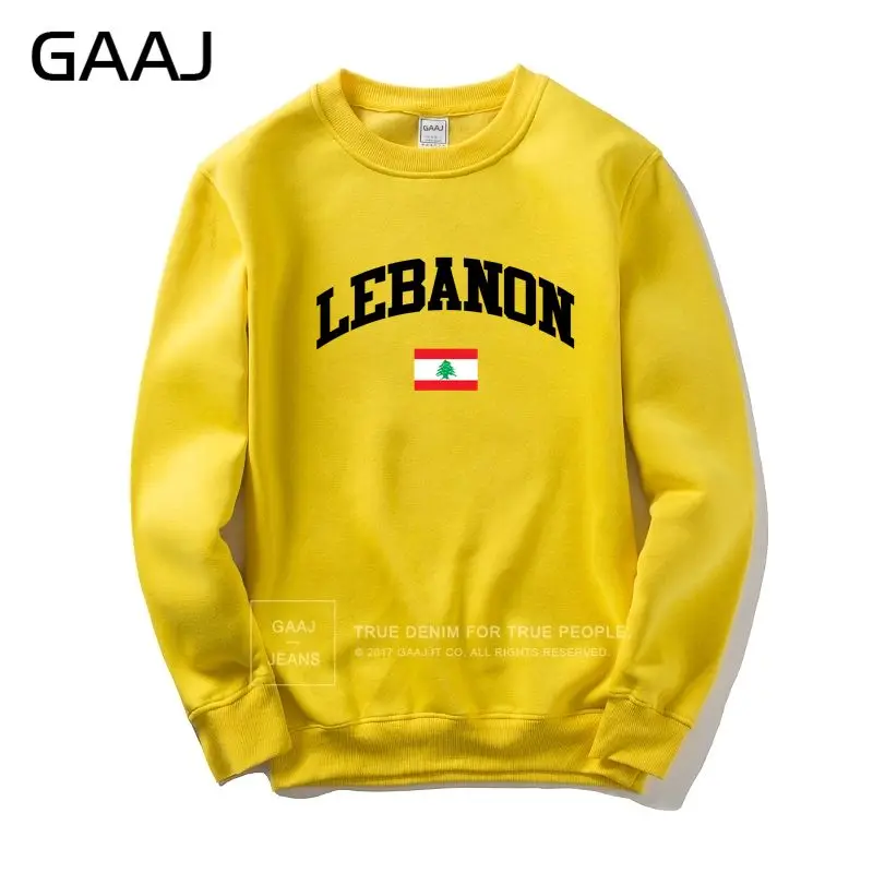 GAAJ Lebanon Flag Мужская и Женская толстовка куртка мужской спортивный костюм уличная новая Толстовка с принтом мужская одежда мода#72R03 - Цвет: Yellow