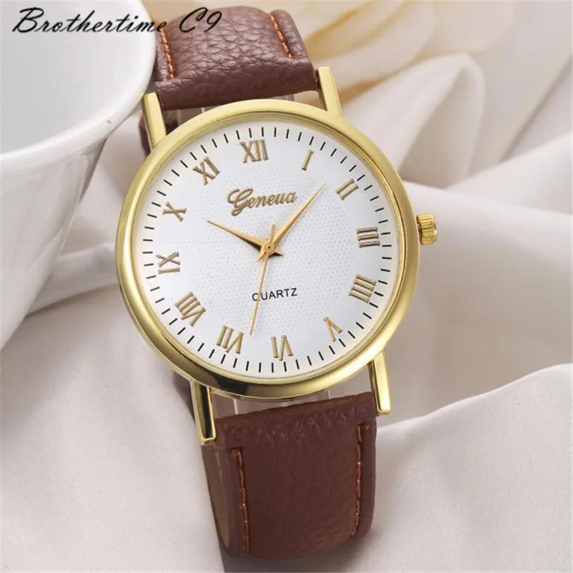 Часы наручные мужские/женские кварцевые в стиле унисекс с римскими цифрами |