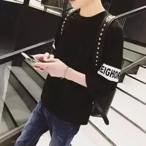 Черный Футболка в японском стиле Харадзюку, уличная мужская летняя модная футболка в стиле хип-хоп, повседневные футболки с мультяшным принтом, мужские забавные корейские футболки для мальчиков - Цвет: Черный