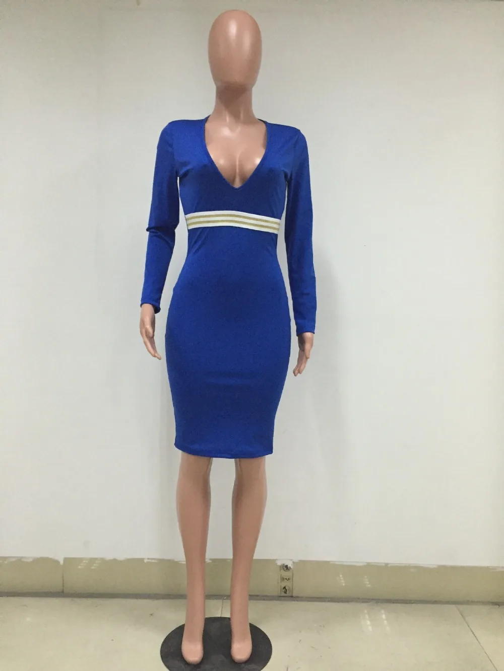 Zmvkgsoa Bodycon Платья для женщин Для офисные с длинным рукавом Сексуальная V Средства