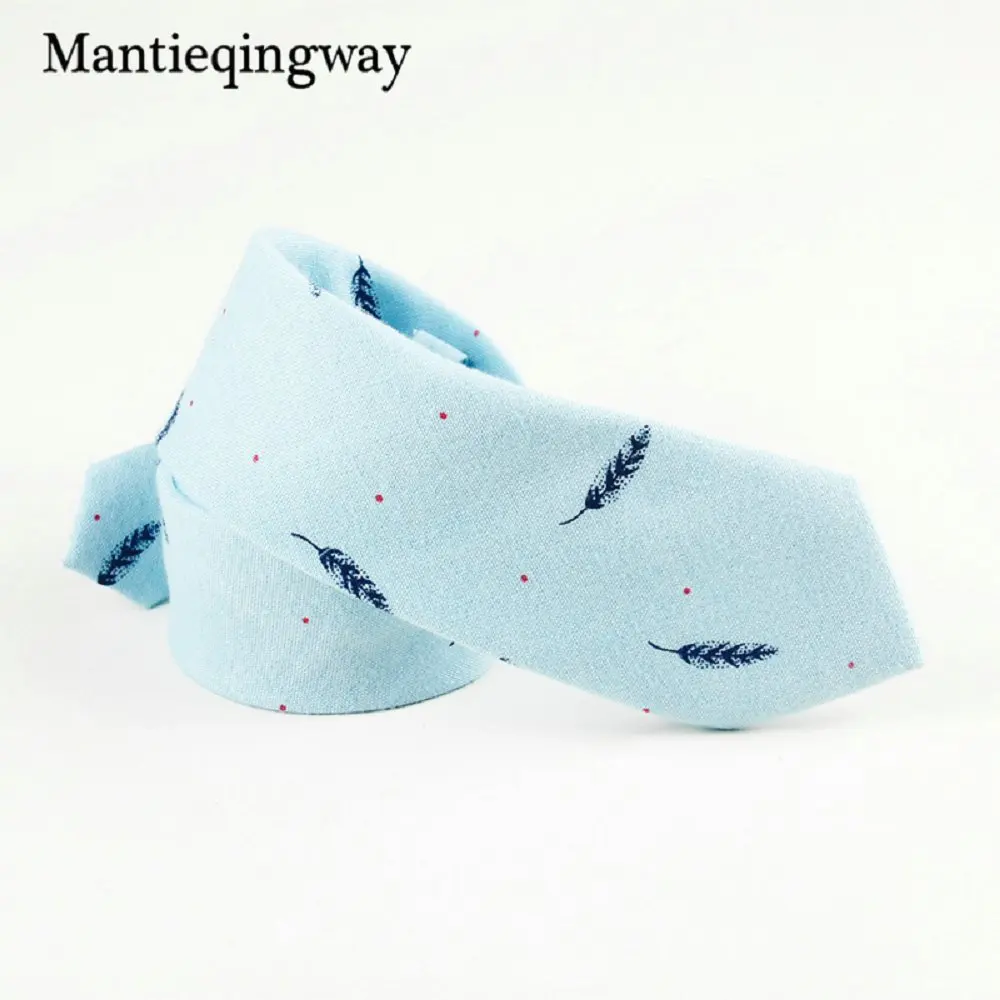 Mantieqingway 6 см Мужской Хлопковый ежедневный Галстук Свадебный Жених жаккардовые галстуки с принтом птиц граваты листья бабочка в деловом стиле - Цвет: 51