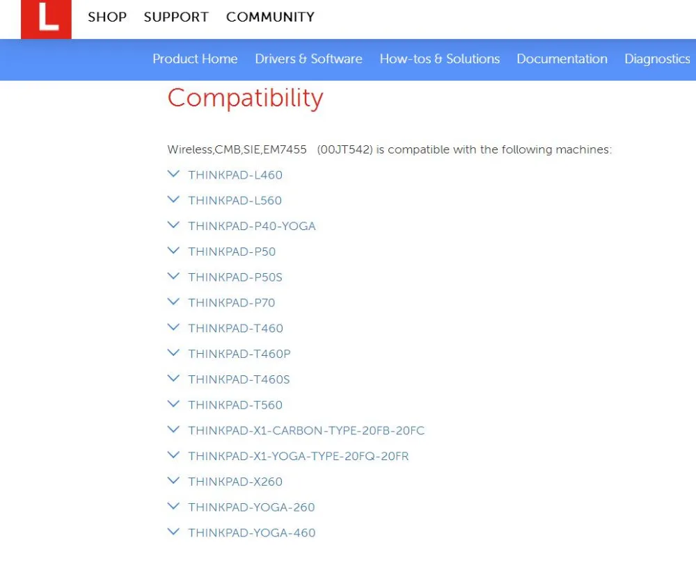 Разблокированный EM7455 LTE CAT6 FRU 00JT542 для Thinkpad L460 L560 P50 P70 T460 T460S T460P T560 X1 YOGA Carbon 4th X260 JINYUSHI