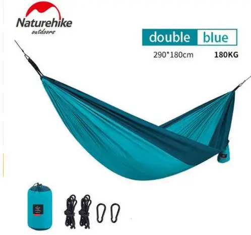 2 Naturehike Открытый Кемпинг гамак-парашют ткань Сверхлегкий портативный Пешие прогулки подвесная палатка кровать Спящая гамаки для пикника качели - Цвет: 2
