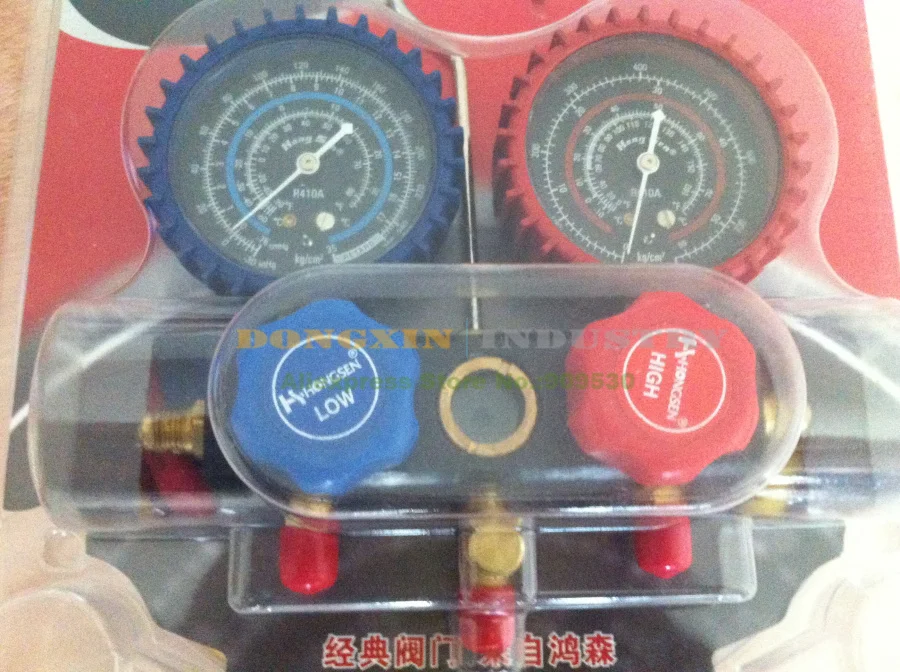 Высококачественный коллектор для Hvac A C манометр R410 с блистерной коробкой высокое
