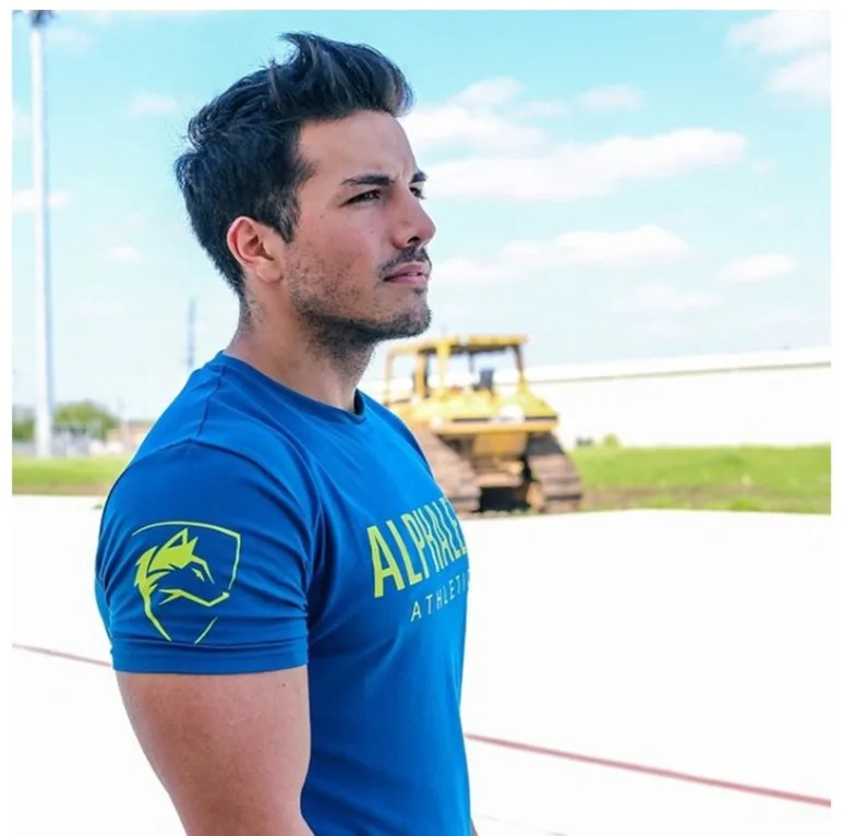 ALPHALETE летняя Новинка для мужчин тренажерные залы футболка фитнес бодибилдинг тонкие футболки Мода для отдыха с коротким рукавом хлопковые футболки топы