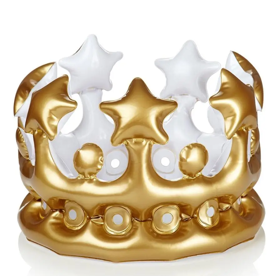 Gold Party Kids Children Crown PVC Balloon Birthday Hat Inflatable JUNE7 | Дом и сад