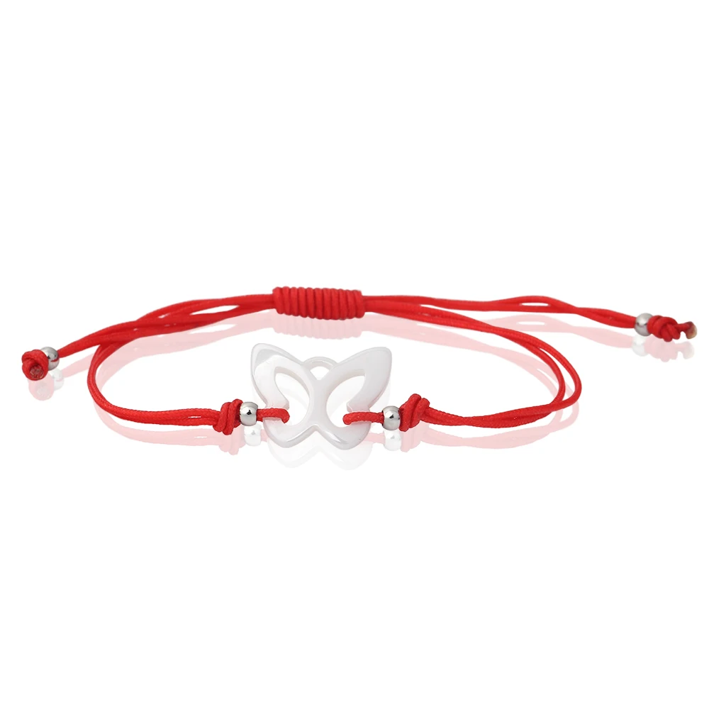 Новый простой дизайн ручной работы браслет из красной веревки с черной