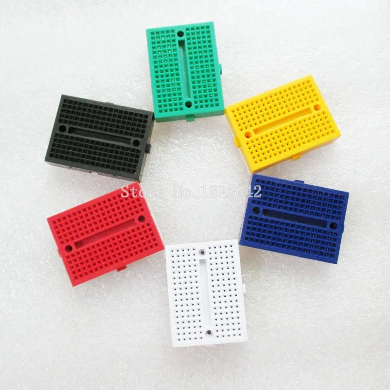 

5PCS/Lot SYB-170 Mini Solderless Prototype Experiment Test Breadboard 170 Tie-points 35*47*8.5mm
