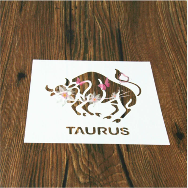 1 шт. многоразовый трафарет в форме Телец на удачу Аэрограф рисование искусство
