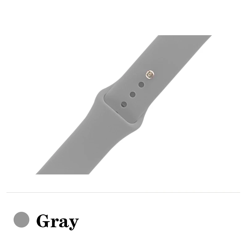 Gray Ремешок для Apple Watch Band 4 3 Iwatch Band 42 мм 38 мм 44 мм 40 мм силиконовый ремешок для часов оранжевые браслеты для девочек и женщин - Цвет ремешка: Gray