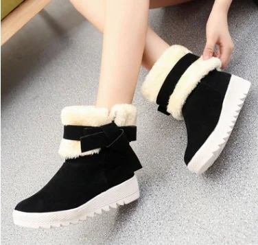 2017 women Snow boots warm winter ankle Female shoes plus student bow fashion child snow kids sneakers |