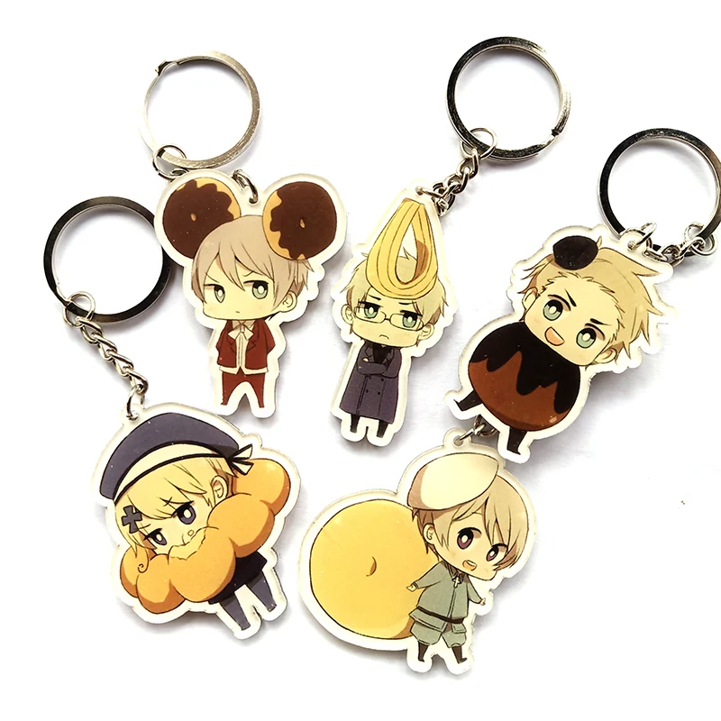 5 шт./компл. аниме брелок оси Powers Hetalia Francis UK Italia пончики Макарон VER. Брелок с