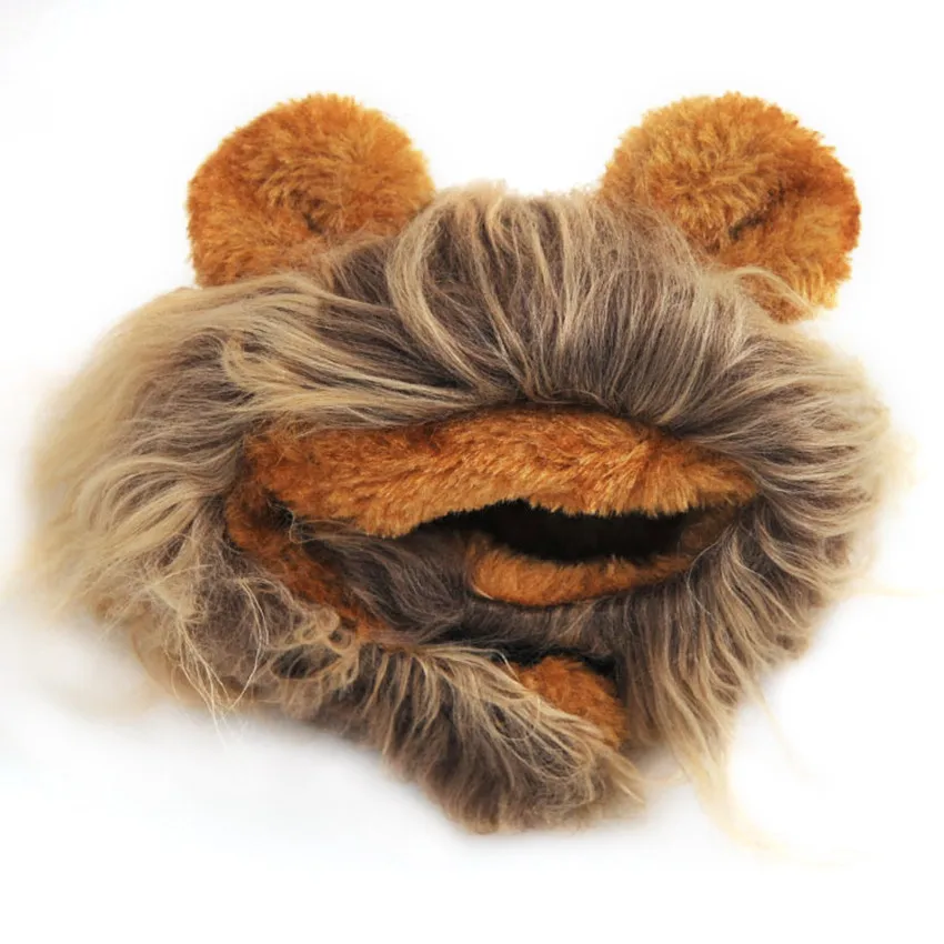 Парик для домашних животных кошек собак имитация Львиной гривы головной убор