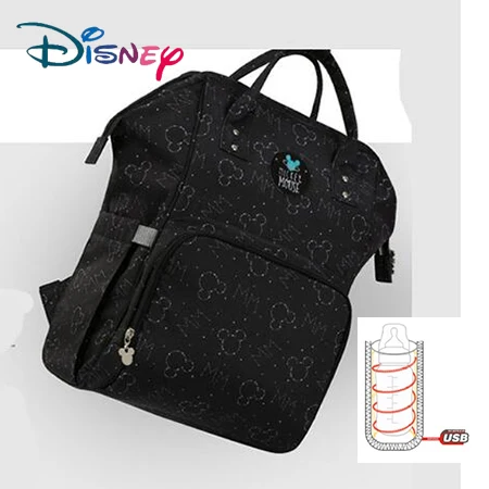 8 Disney USB сумка для подгузников, рюкзак для мам и мам/Сумка для подгузников для путешествий, рюкзак для ухода за ребенком, Сумка с USB подогревом, большая емкость, бутик - Цвет: 8