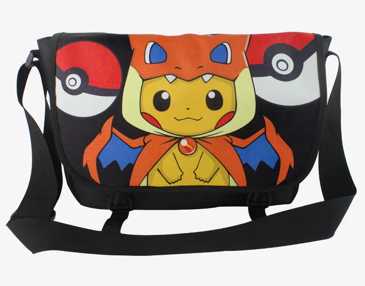 veevanv 2016 summer hot new Pocket Monster Shuangkou Satchel Pokemon bag color double shoulder |