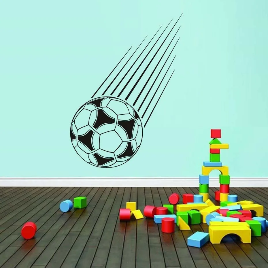 Спортивные падающие настенные наклейки на тему футбола для детских комнат