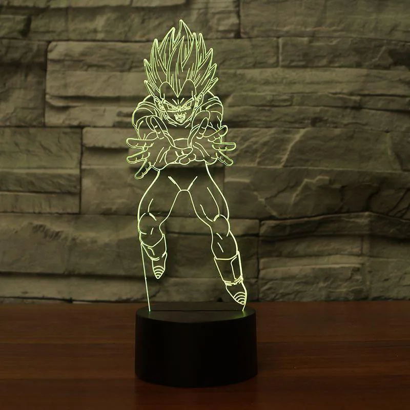 3D светодиодный Жемчуг дракона ночник USB аниме Lampara домашний декор детские подарки Детский Светильник для сна 7 цветов визуальный Вегета настольная лампа