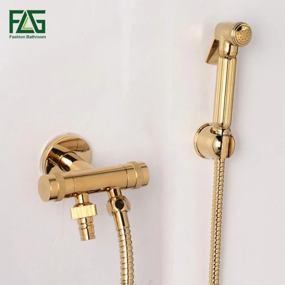FLG латунный Ручной Биде распылитель медный биде Lanos для туалета смеситель