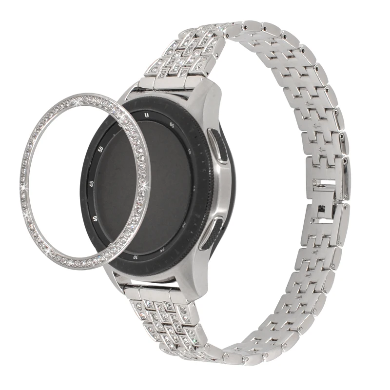 Gear S3 Ring For Samsung Galaxy Watch 46mm 42mm Diamond Metal Ring Adhesive Cover Anti Scratch smart watch Accessories