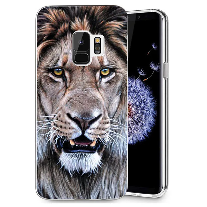 Для samsung Galaxy S3 S9 S9Plus S8 плюс S7 края Примечание 8 ТПУ дизайн кремния лев леопард тигр