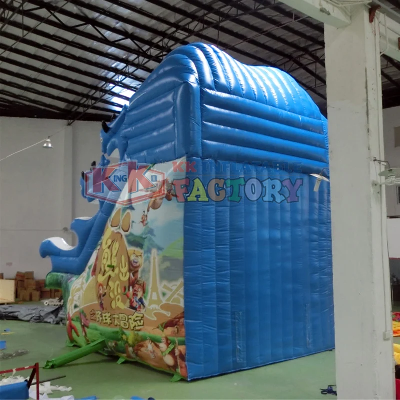 Износостойкая надувная водная горка из ПВХ 19 лет профессионального производства