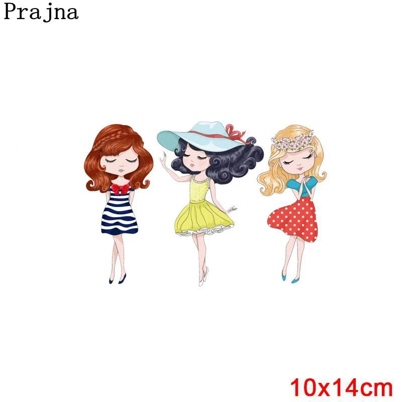 Темно-бордовый Prajna/Модная красивая одежда для девочек, термопереводная виниловая термонаклейка с изображением героев мультфильмов, аппликация «сделай сам», нашивки для детской футболки - Цвет: Темно-бордовый