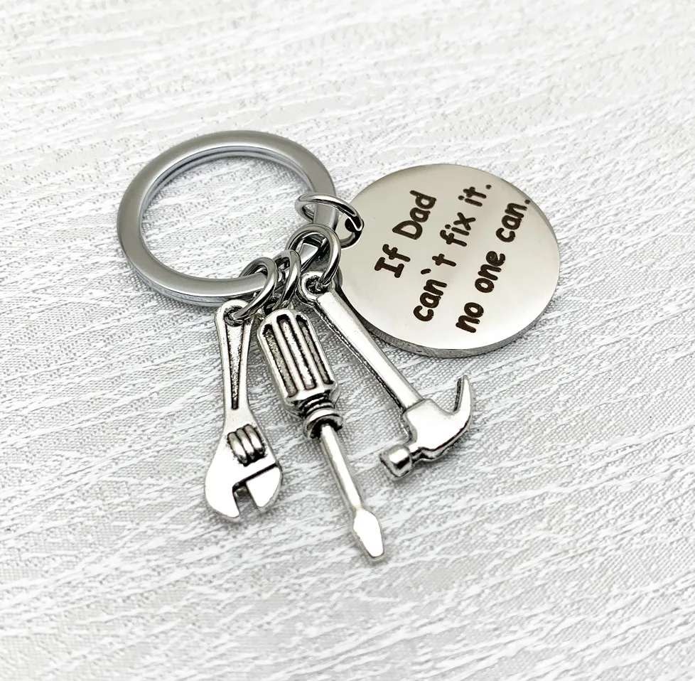 Новые инструменты Key Chain молоток отвертка Гаечный ключ брелок папа Father's Day