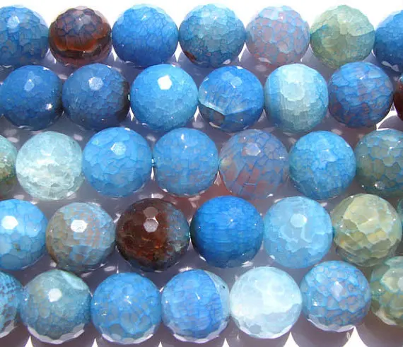 

wholesale fire agate gemstone round ball faceted royal blue cherry mixed jewelry beads 6mm --5strands