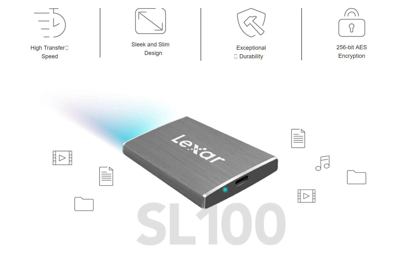 Lexar SL100 Pro USB 3,1 Тип-C внешний SSD HDD 512 ГБ 250 500 1 ТБ Портативный твердотельный жесткий диск для ноутбука