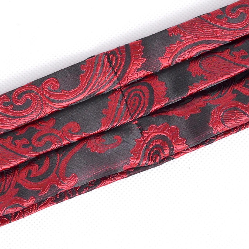 Горячая Распродажа! Роскошный мужской красный Шелковый шейный платок с рисунком