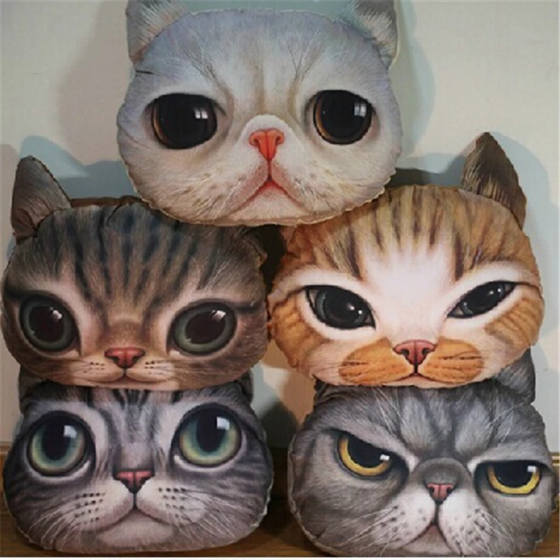 Cute Lovely Cat Big Eye Emoji Cushion Stuffed Toys Soft Pillow for Sofa Chair Office | Игрушки и хобби