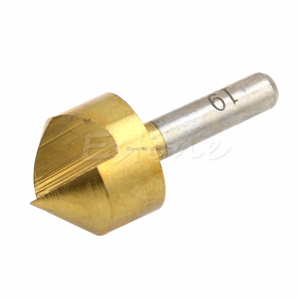 

For 5Pcs Titanium Countersink Steel 90 Degree Flute Chamfer Metric Drill Bit 6mm-19mm Promotion