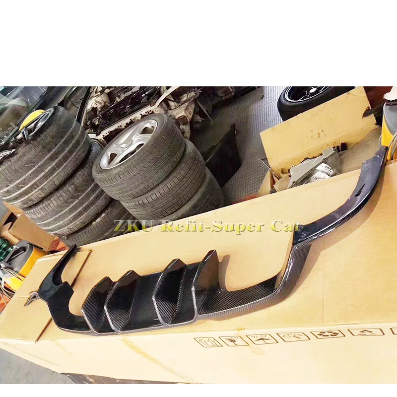 V стиль Высокое качество углеродного волокна автомобильный диффузор губа на