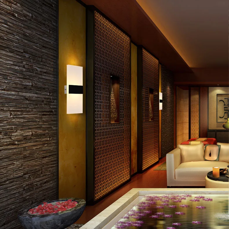 Современная приглушаемая светодиодная настенная лампа 2015 16 Вт 40x16 см