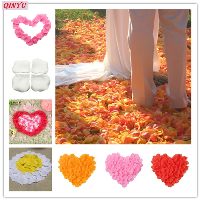 1000 шт./лот искусственные лепестки роз цветок для девочек шелковые свадьбы