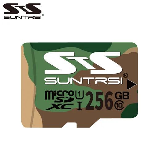 Suntrsi карта памяти 256 ГБ 128 Гб Microsd зеленая Micro SD карта 64 ГБ 32 ГБ полная емкость 16 Гб класс 10 для камеры телефона - Емкость: 256GB U3 class 10